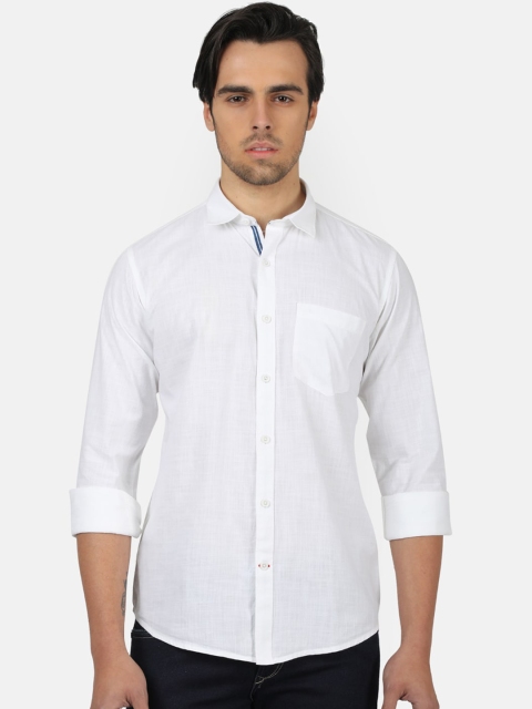 

Monte Carlo Men White Regular Fit Solid Casual Shirt
