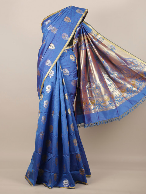 

Pothys Blue Woven Design Art Silk Saree