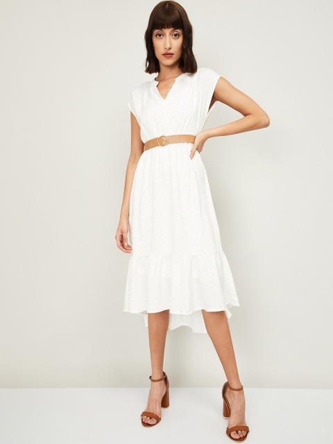 

CODE by Lifestyle Women White Printed A-Line Dress