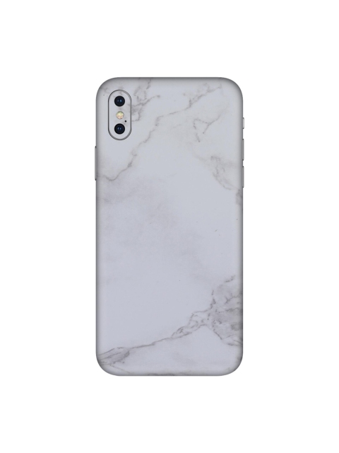 

Trendy Skins Unisex White & Grey Marble Patterned iPhone Xs Sustainable Mobile Skin