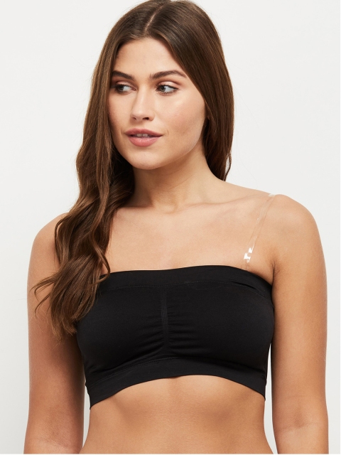 

max Black Solid Non-Wired Non Padded Everyday Bra SP21TB01BLACK