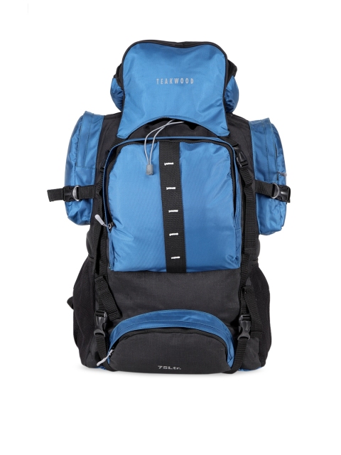 

Teakwood Leathers Unisex Navy Blue & Black Solid Large Rucksack