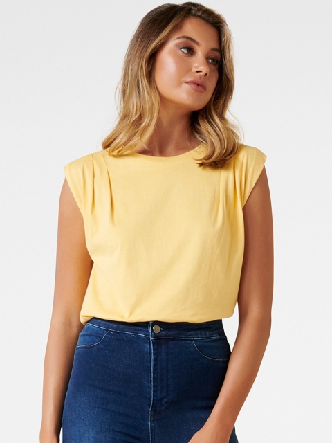 

Forever New Women Yellow Regular Top