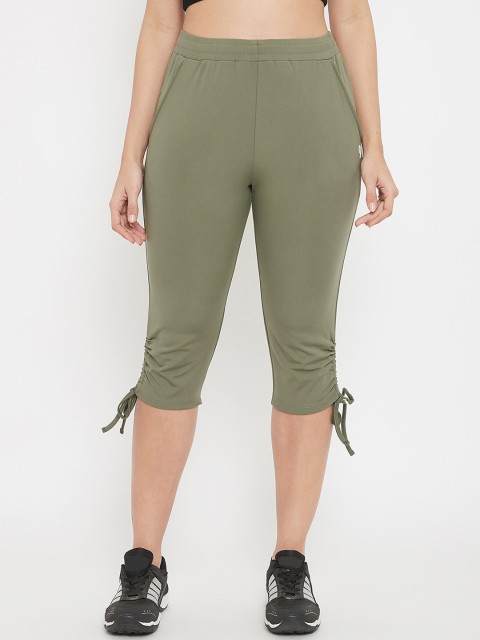 

C9 AIRWEAR Women Green Solid Regular Fit Capris