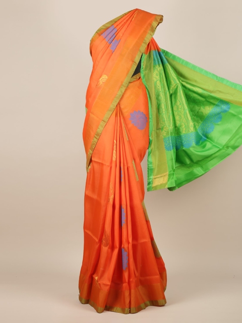 

Pothys Orange & Green Art Silk Woven Design Saree