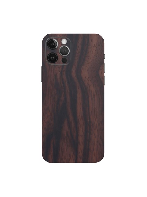 

Trendy Skins Brown Ebony Wood Pattern Sustainable iPhone 12 Pro Phone Sheet Skin