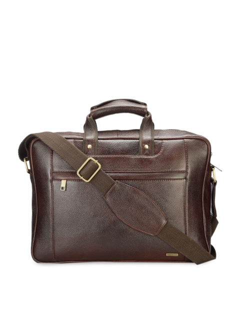 

Teakwood Leathers Unisex Brown Textured 15 Inch Laptop Bag