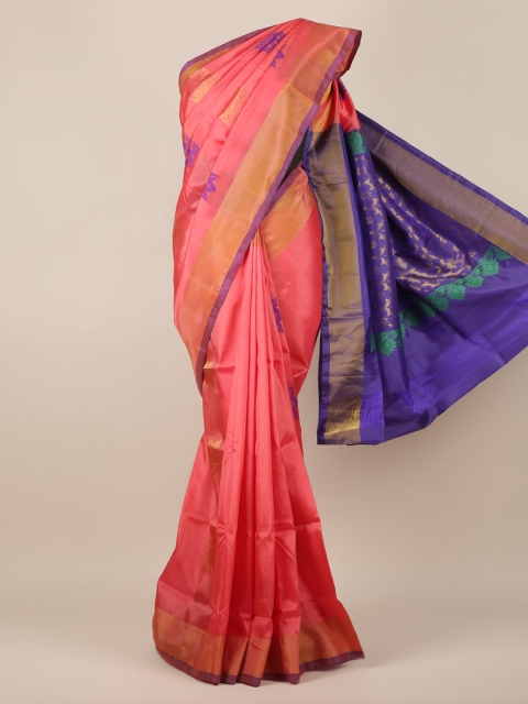 

Pothys Peach-Coloured Woven Design Art Silk Saree