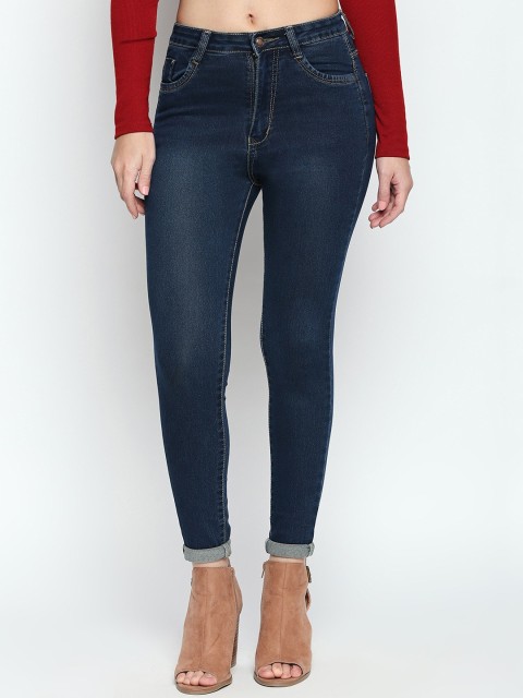 

PURPLE WATER Women Blue Slim Fit High-Rise Clean Look Jeans