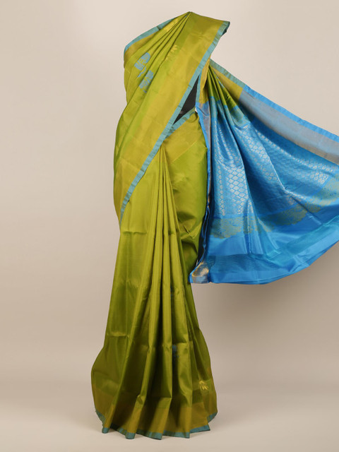 

Pothys Green Solid Art Silk Saree
