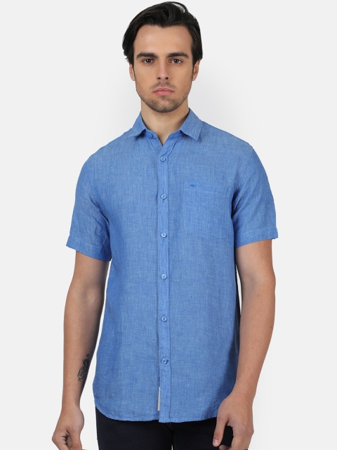 

Monte Carlo Men Blue Regular Fit Solid Casual Shirt
