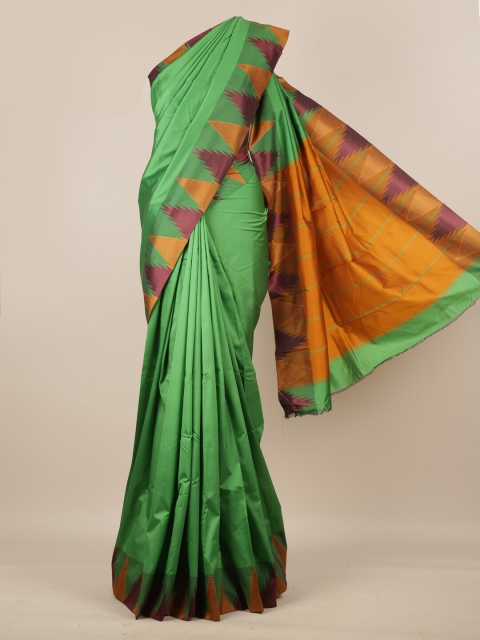 

Pothys Green Solid Art Silk Saree
