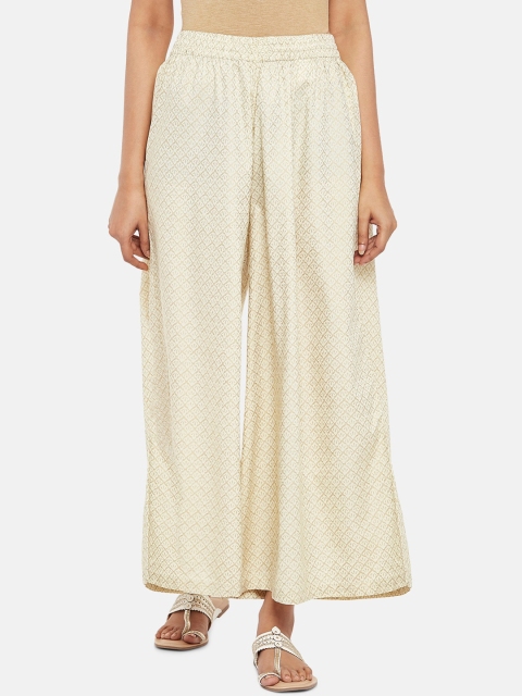 

RANGMANCH BY PANTALOONS Women Off White Printed
