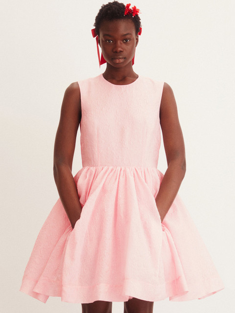 

H&M X Simone Rocha Women Pink Short Cloqu Dress