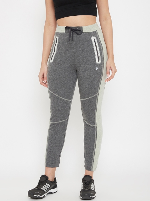 

C9 AIRWEAR Women Grey Colourblocked Track Pants