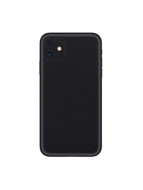 

Trendy Skins Unisex Black Carbon Fibre Pattern iPhone 11 Back Cover
