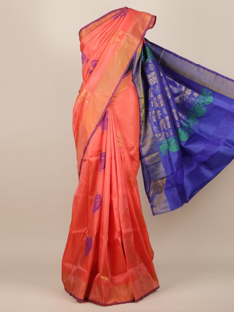 

Pothys Peach-Coloured Woven Design Art Silk Saree