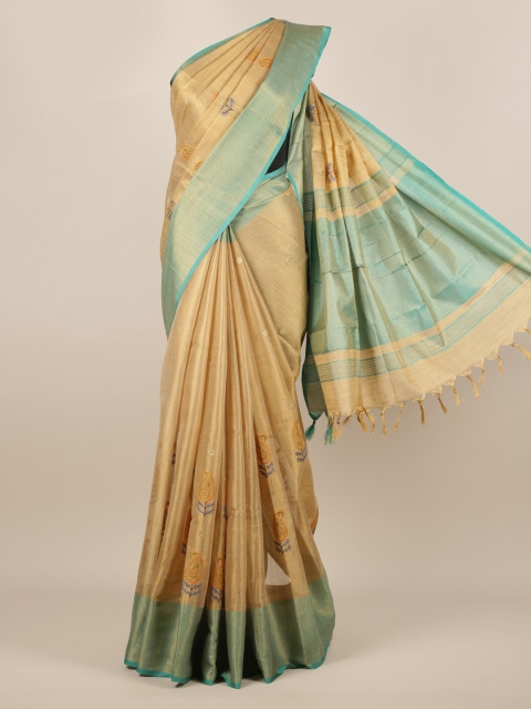

Pothys Cream-Coloured Woven Design Silk Cotton Saree