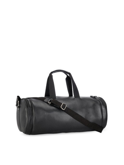 

Teakwood Leathers Unisex Black Solid Duffel Bag
