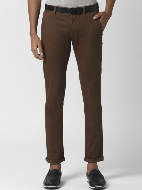 

Peter England Casuals Men Brown Skinny Fit Printed Chinos
