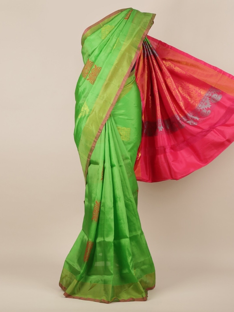 

Pothys Green & Pink Art Silk Woven Design Saree