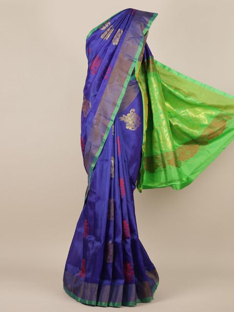 

Pothys Blue Woven Design Art Silk Saree