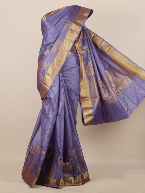 

Pothys Lavender Woven Design Tussar Saree