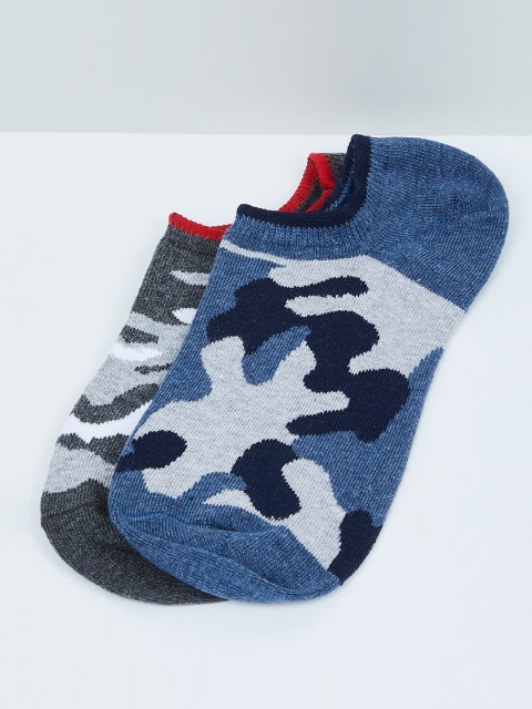

max Girls Pack Of 2 Assorted Ankle-Length Socks