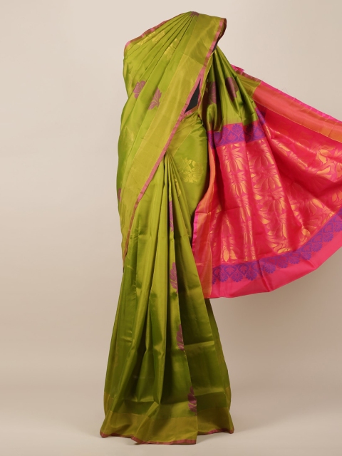 

Pothys Olive Green Woven Design Art Silk Saree