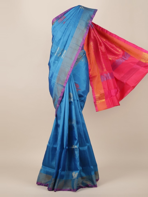 

Pothys Blue Woven Design Art Silk Saree