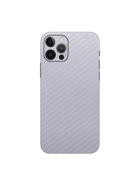 

Trendy Skins White Carbon Fibre Pattern iPhone 12 Pro Back Case