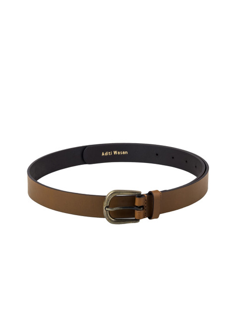 

Aditi Wasan Women Tan Brown Solid Leather Belt