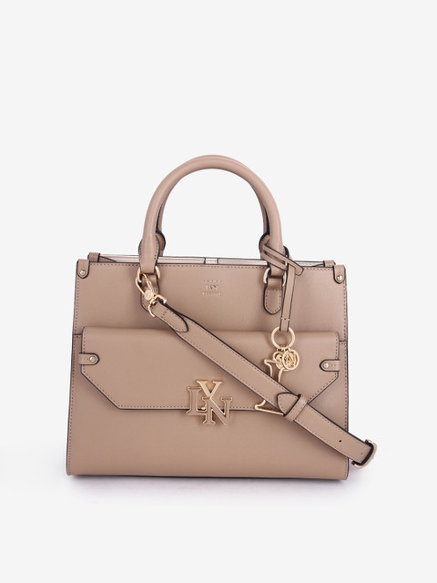 

LYN Tan Solid Handheld Bag