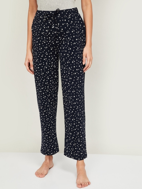 

Ginger by Lifestyle Women Navy Blue Printed Lounge Pants