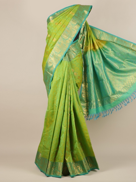 

Pothys Green Woven Design Pure Silk Saree