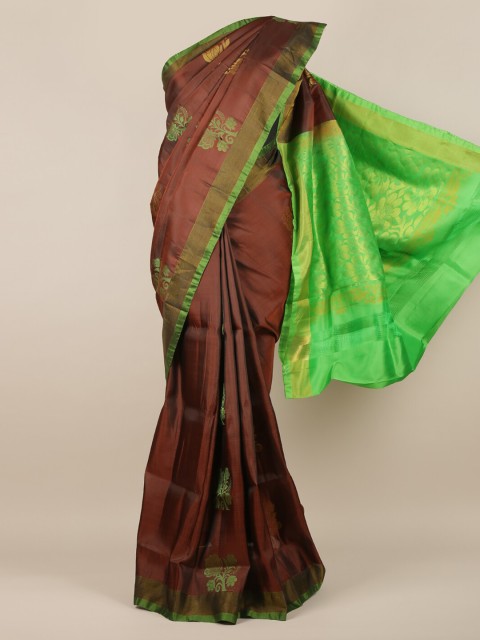 

Pothys Brown & Green Art Silk Woven Design Saree