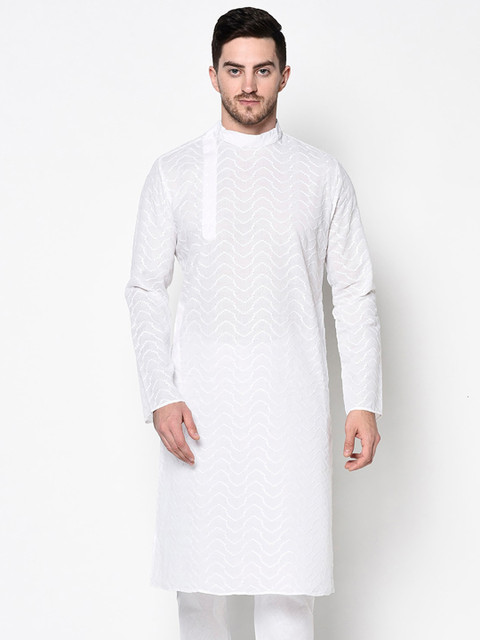 

Lamaaya Men White Kurta