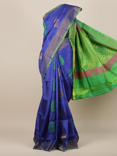 

Pothys Blue & Green Art Silk Woven Design Saree