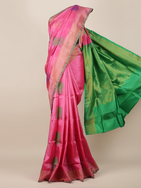 

Pothys Pink Woven Design Art Silk Saree