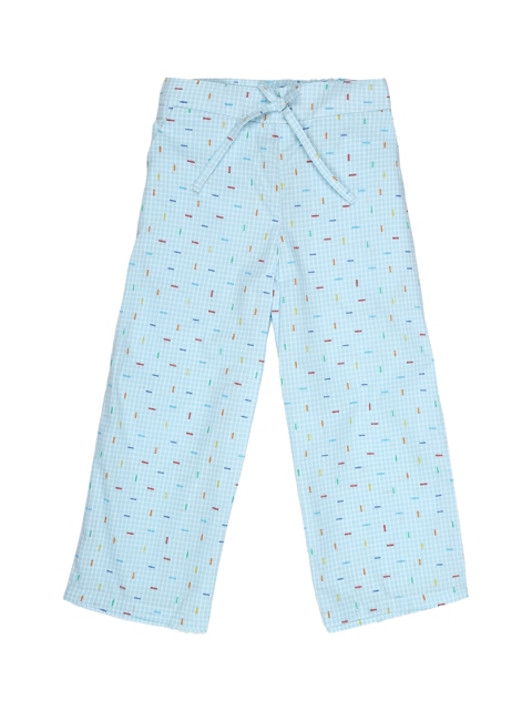 

Allen Solly Junior Girls Blue Regular Fit Printed Parallel Trousers