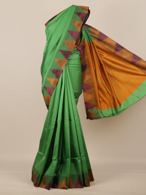 

Pothys Green Solid Art Silk Saree