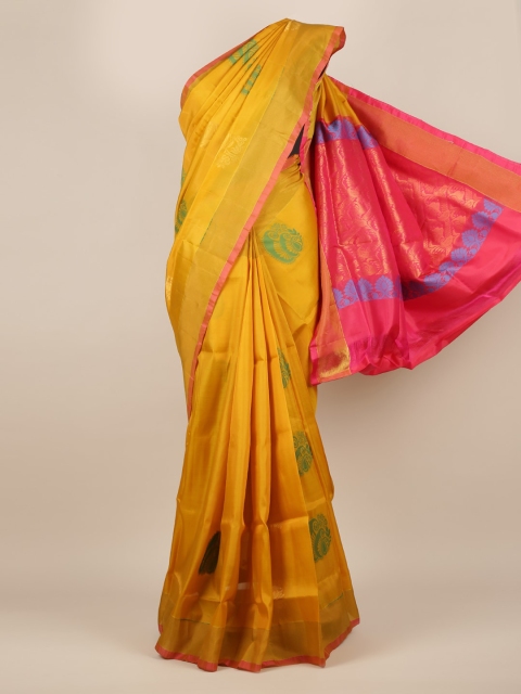 

Pothys Mustard Woven Design Art Silk Saree