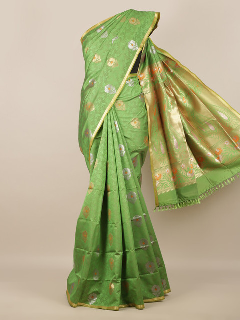 

Pothys Green Woven Design Art Silk Saree