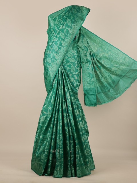 

Pothys Green Pure Silk Woven Design Tussar Saree