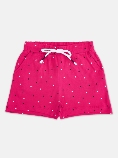

Pantaloons Junior Girls Fuchsia Pink Printed Regular Fit Shorts