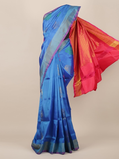 

Pothys Blue Woven Design Art Silk Saree
