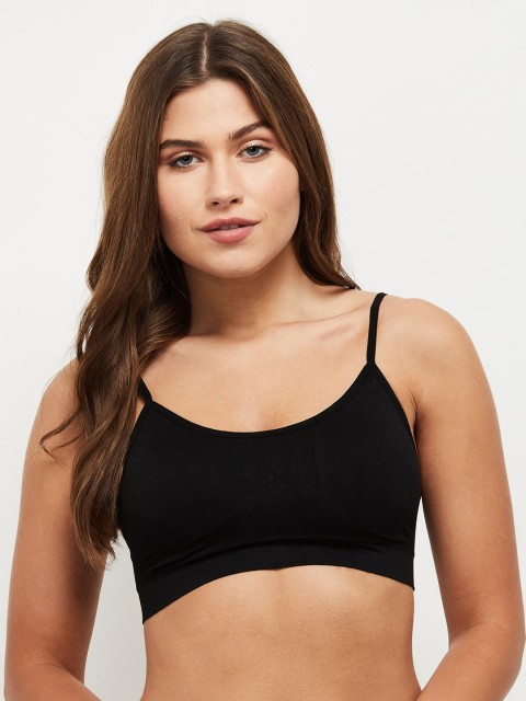 

max Black Solid Non-Wired Non Padded Everyday Bra SP21SMPD01BLACK