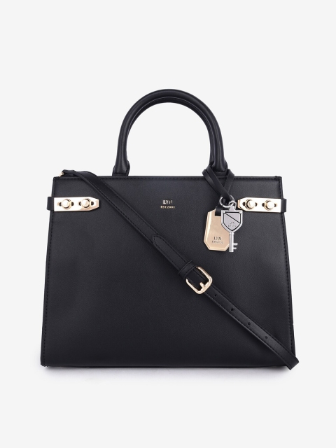 

LYN Black Solid Handheld Bag