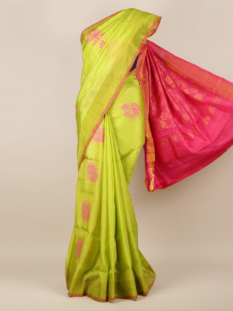 

Pothys Green & Pink Art Silk Woven Design Saree