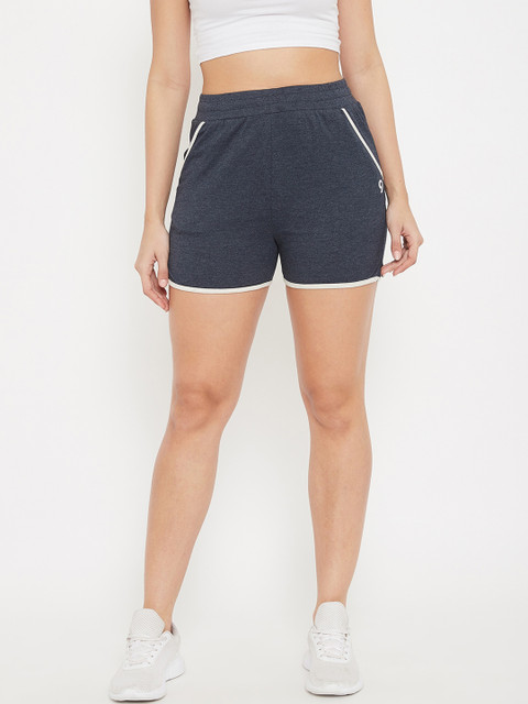 

C9 AIRWEAR Women Navy Blue Solid Regular Fit Sports Shorts